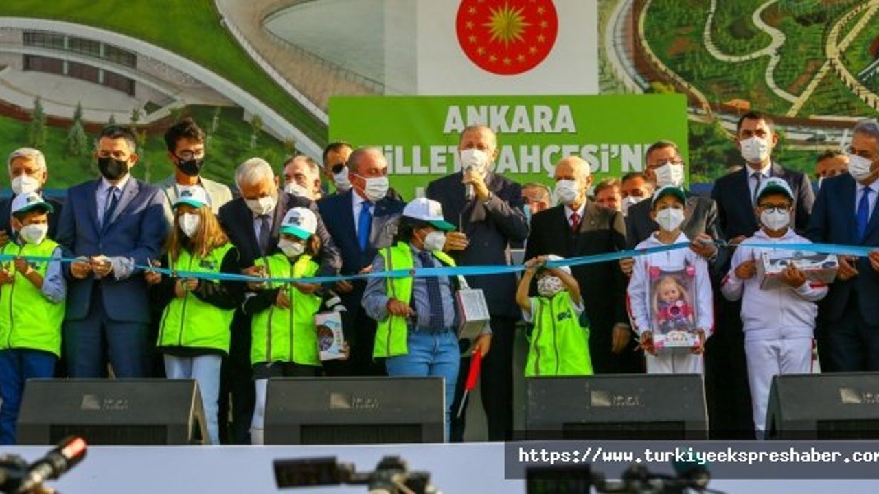 Cumhurbaşkanı Erdoğan Ankara Millet Bahçesini açtı