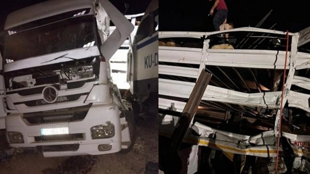 Diyarbakır'da TIR trenle çarptı, 1 yaralı