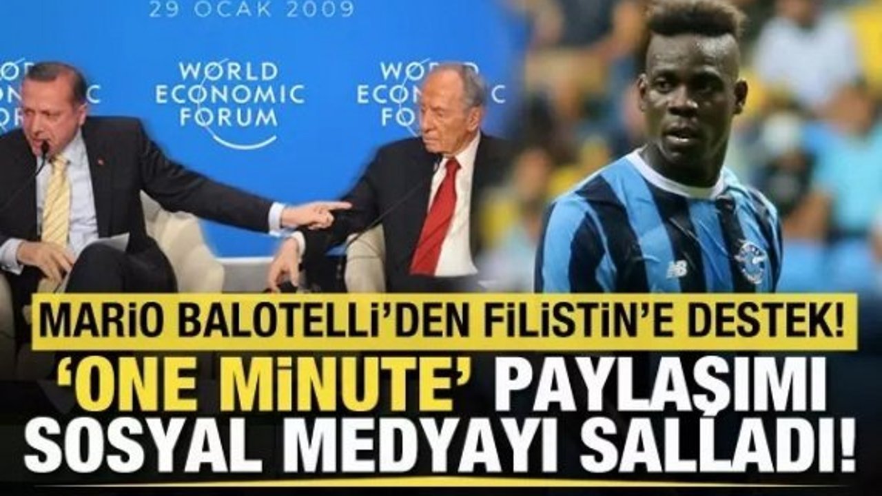 Mario Balotelli'den Filistin'e destek: One minute!