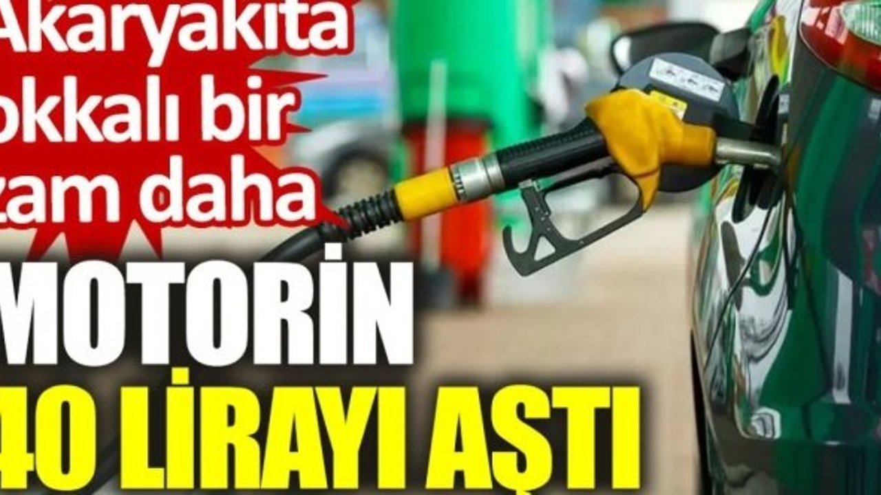 Motorin’in fiyatı 40 liraya dayandı…