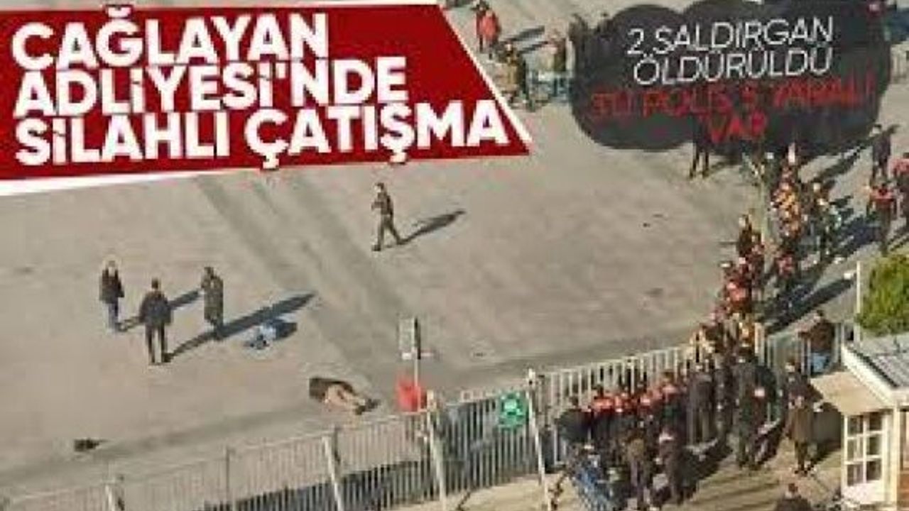 Çağlayan Adliyesi önünde hareketli anlar! Silah sesleri yükseldi...