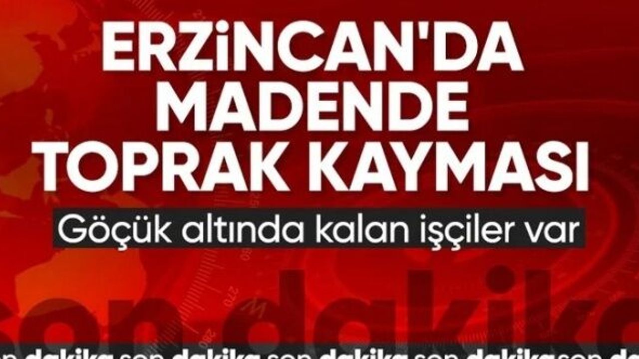 Erzincan'da altın madeni bölgesinde toprak kayması