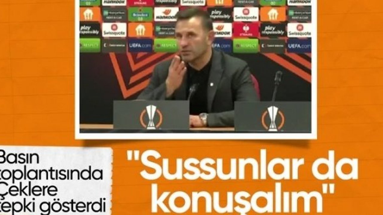 Okan Buruk'tan Çek basın mensuplarına tepki: Sizi çıkaralım, siz konuşun