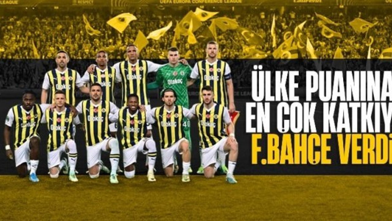 Ülke puanına en çok katkıyı veren kulüp Fenerbahçe oldu