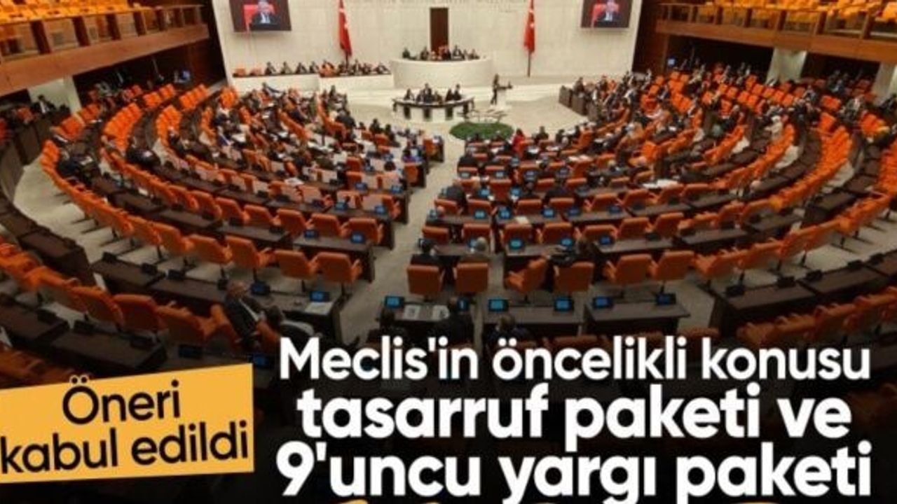 Meclisin gündem ve çalışma saatlerini düzenleyen öneri TBMM'de kabul edildi