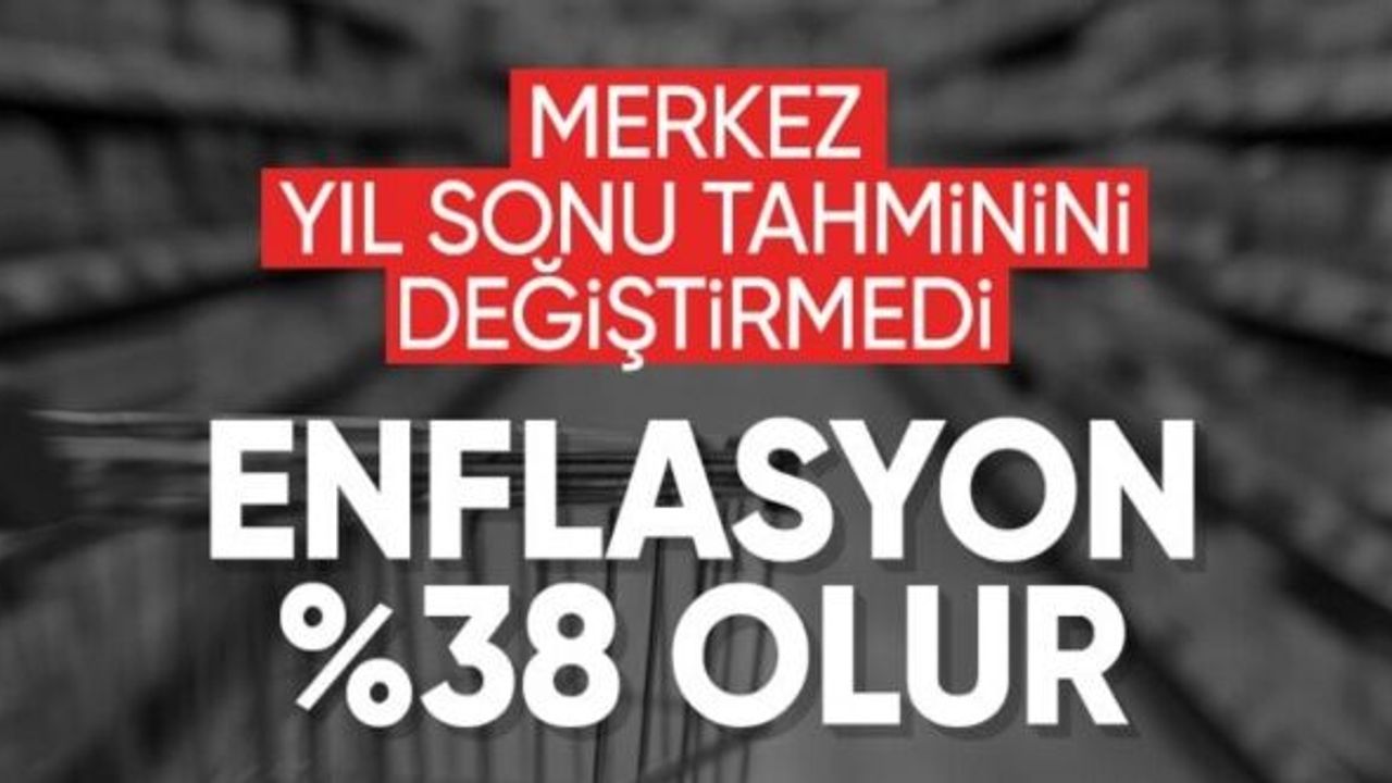 TCMB’nin 2024 yıl sonu enflasyon tahmini: Yüzde 38