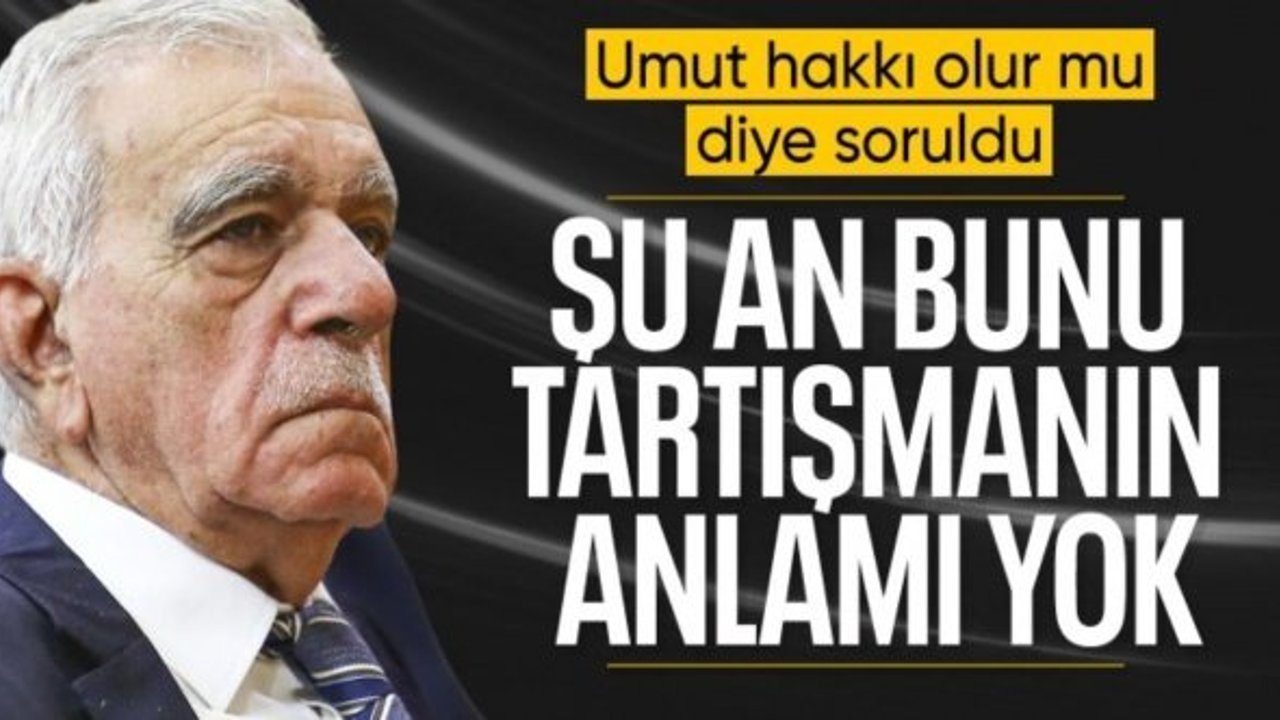 Ahmet Türk'e "umut hakkı" soruldu