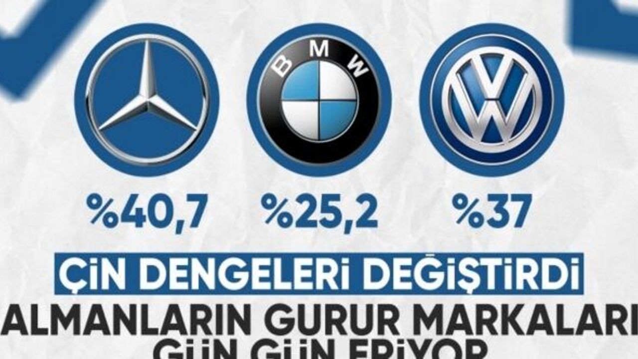 Alman otomobil üreticileri BMW, Mercedes ve Volkswagen'in karı Çin etkisiyle düşüyor