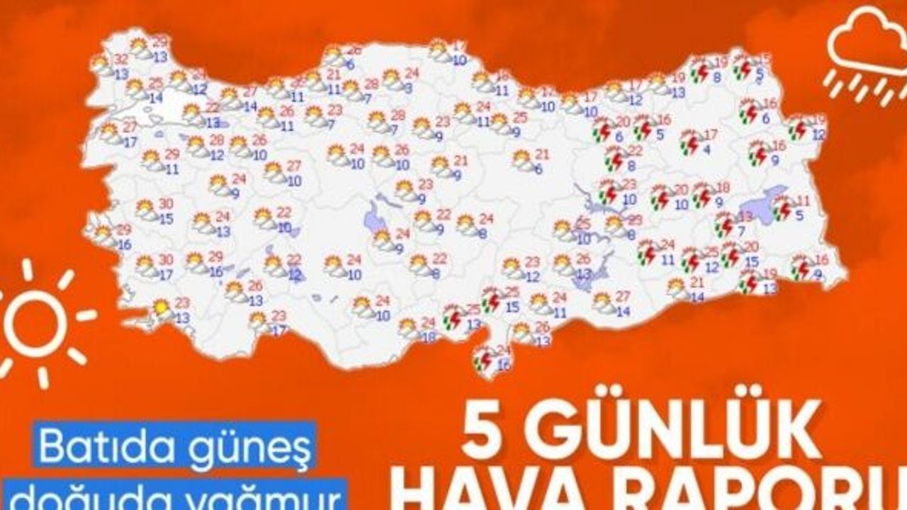 Yurtta hava durumu: Batıya yaz geliyor