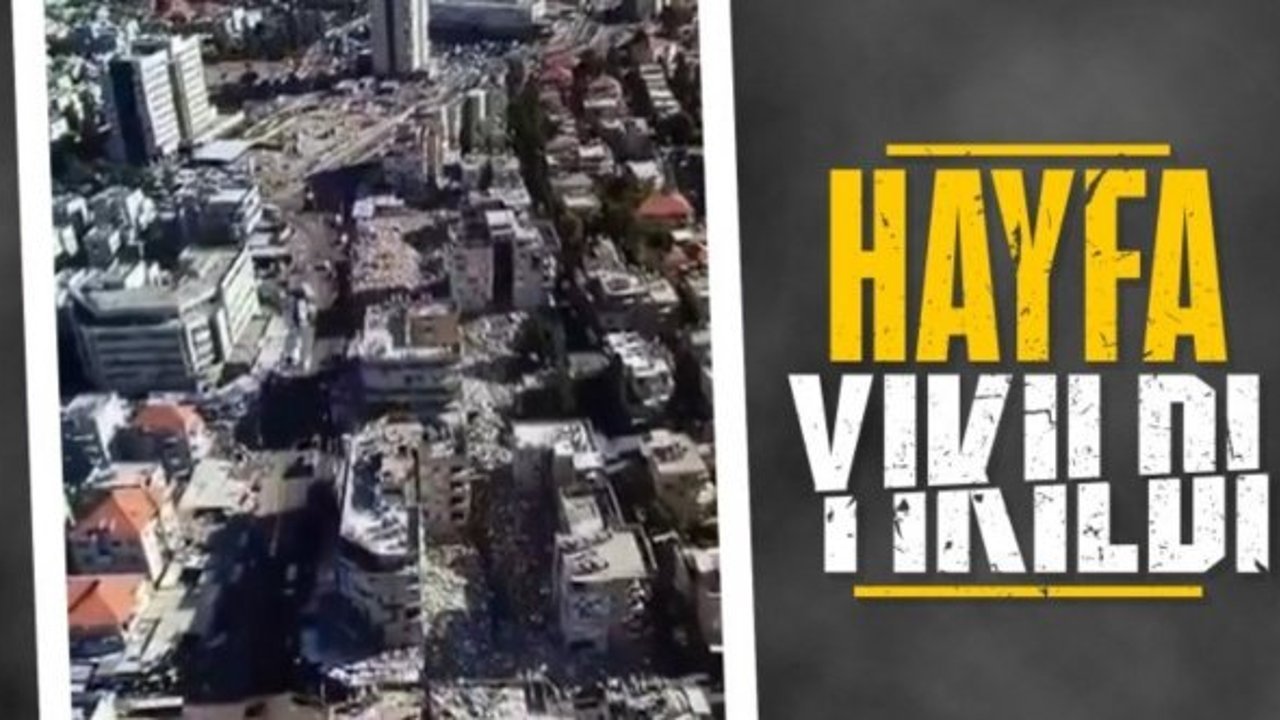 İsrail'de İran'ın saldırdığı Hayfa yıkıldı