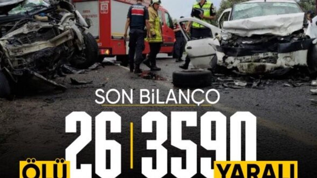 Kurban Bayramı bilançosu: Meydana gelen kazalarda 26 can kaybı