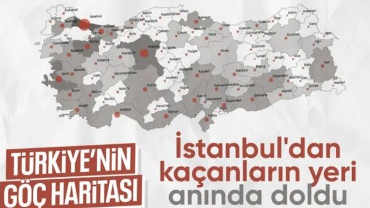 TÜİK paylaştı: Türkiye'de geçen yıl yaklaşık 2,7 milyon kişi iller arasında göç etti