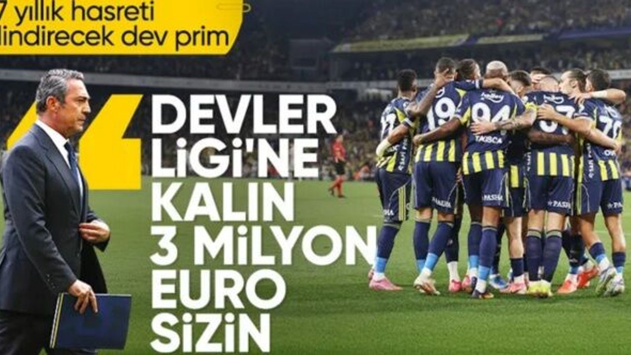 Fenerbahçe'den Benfica maçı öncesi prim kararı