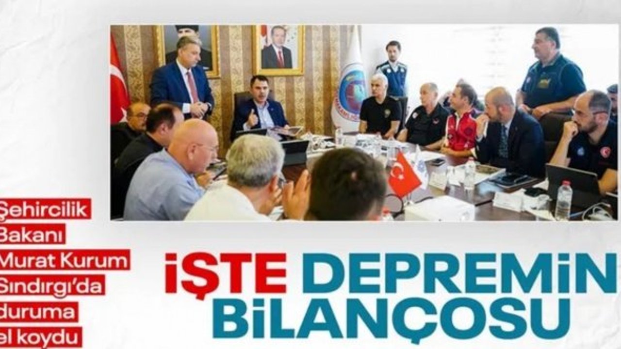 Murat Kurum deprem bölgesinden son bilançoyu açıkladı