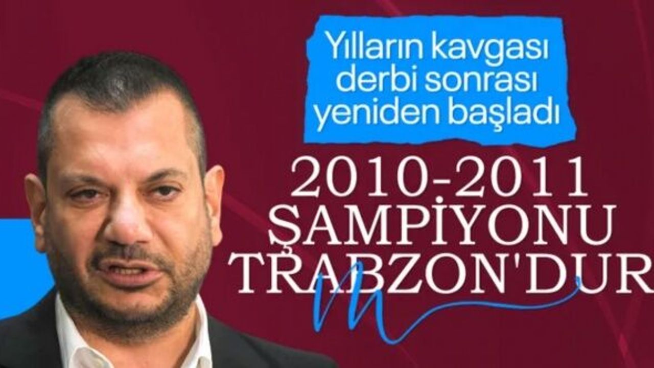 Ertuğrul Doğan: 2010-2011 şampiyonu Trabzonspor’dur!