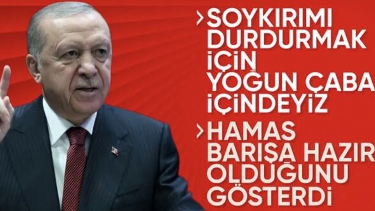 Cumhurbaşkanı Erdoğan: Gazze'de soykırımın durdurulması için yoğun çaba içerisindeyiz
