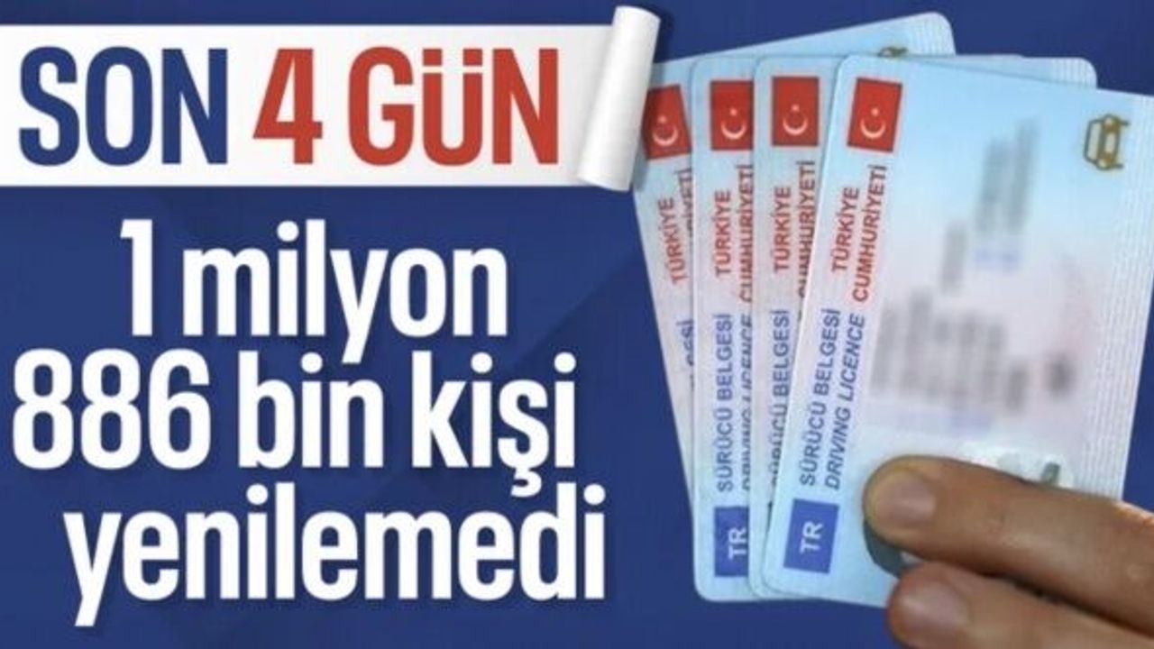 Eski tip ehliyetleri yenileme ücreti 1 Kasım'da 7 bin 438 liraya yükselecek