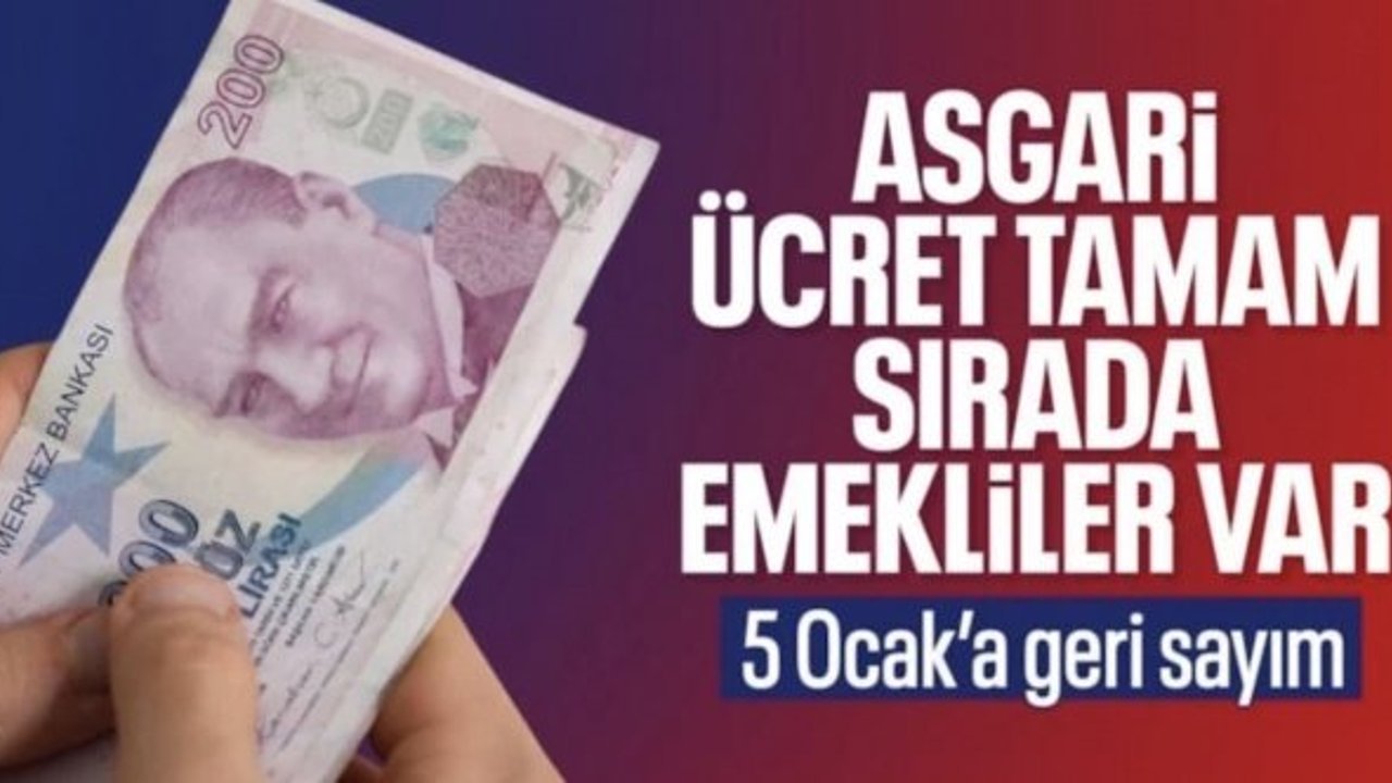 Asgari ücret kararı sonrası gözler memur ve emekli zammında: 5 Ocak'ta belli olacak