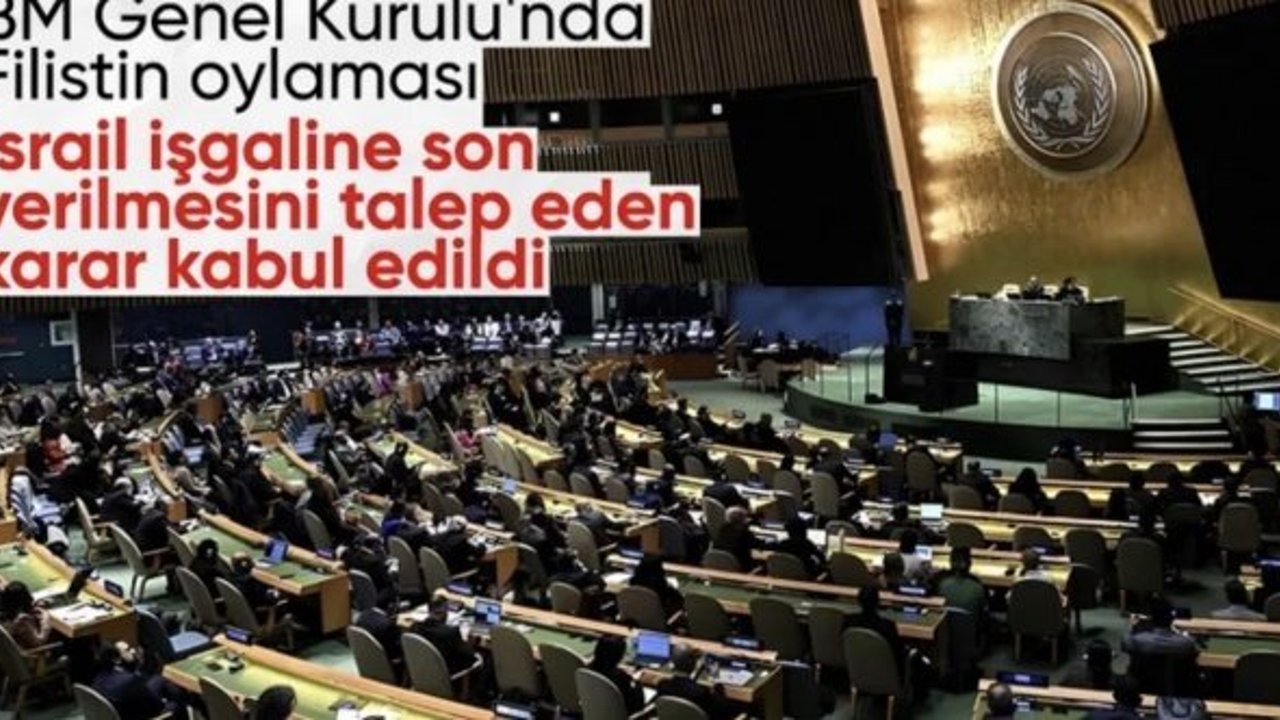 BM Genel Kurulu'ndan, Filistin’de işgale son çağrısı yapan karara onay