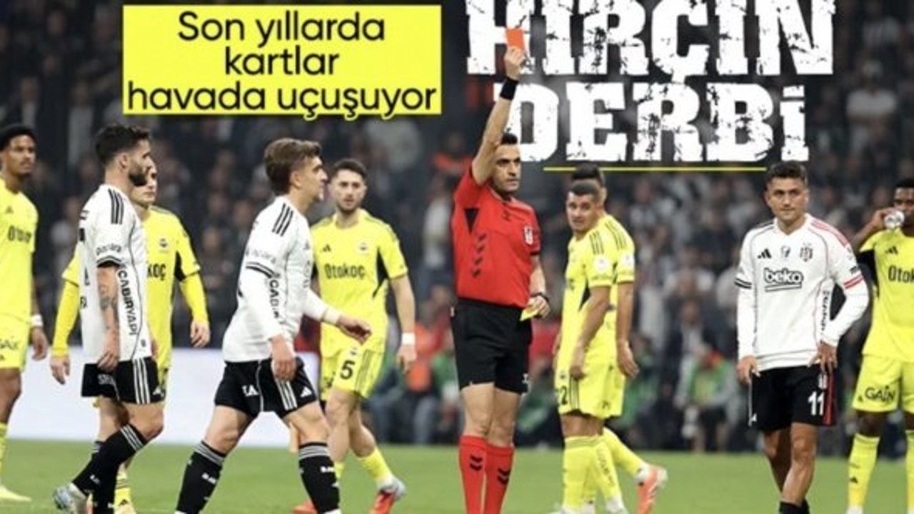Fenerbahçe-Beşiktaş derbilerinde kart yoğunluğu dikkat çekiyor