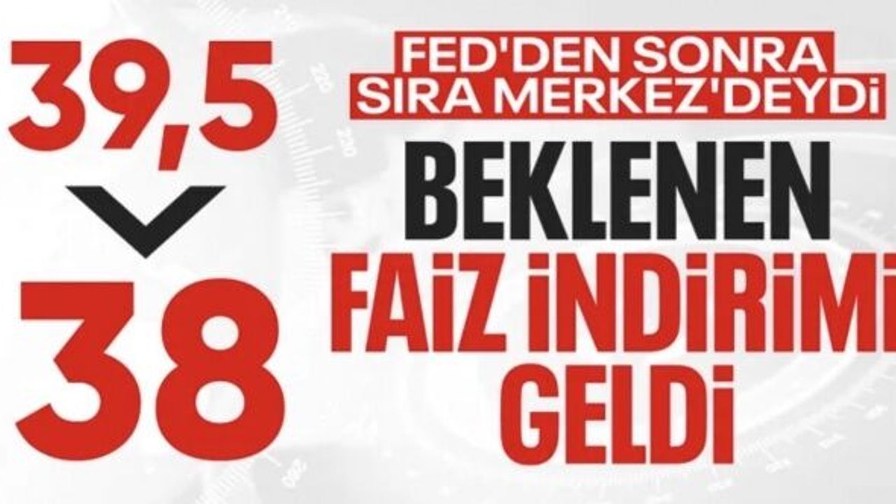 SON DAKİKA: TCMB, Aralık 2025 politika faizini yüzde 38’e düşürdü