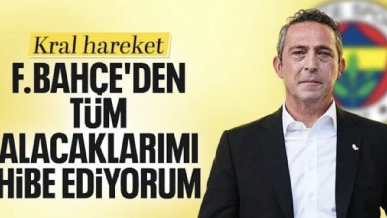 Ali Koç'tan Fenerbahçe'ye büyük fedakarlık