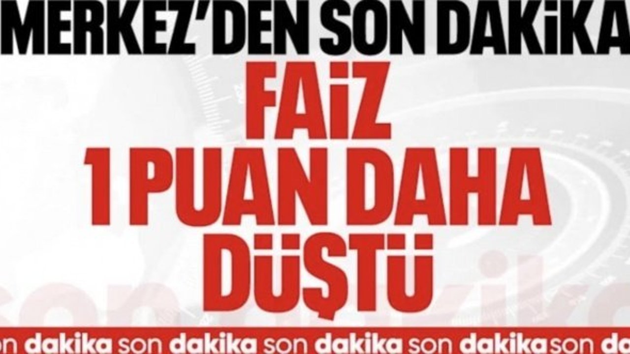 SON DAKİKA: TCMB, Ocak 2026’da politika faizini yüzde 37’ye indirdi