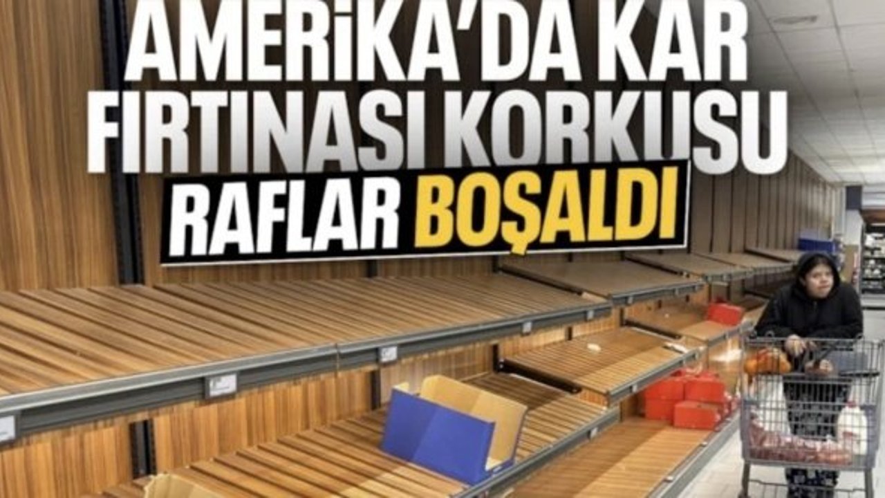 Yoğun kar ve dondurucu soğuk beklenen ABD'de süpermarketler boşaldı
