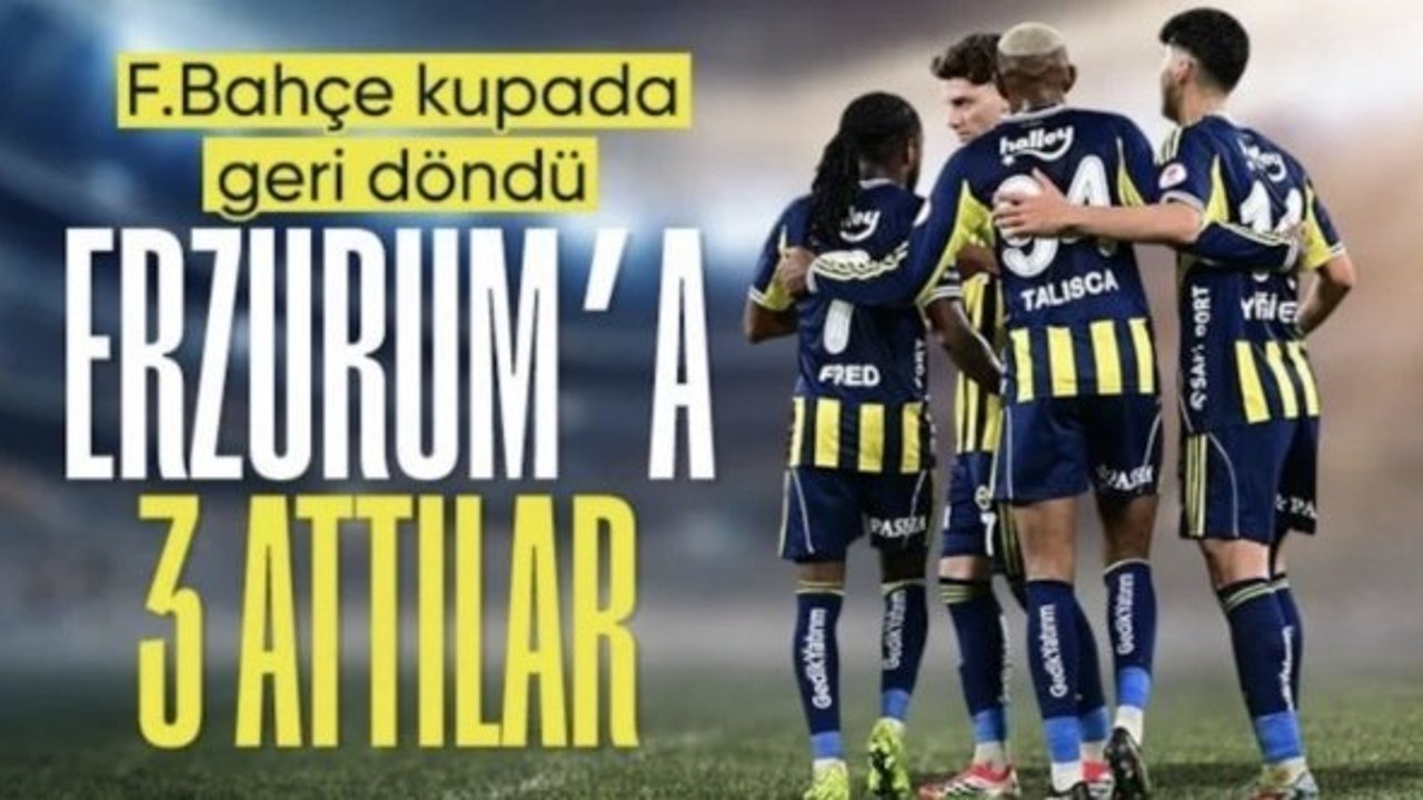 Fenerbahçe, Erzurumspor FK'ya 3 attı