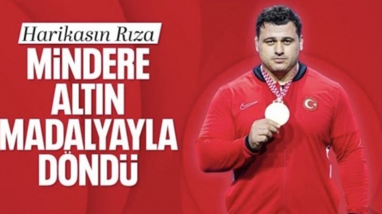 Rıza Kayaalp, mindere altın madalyayla döndü