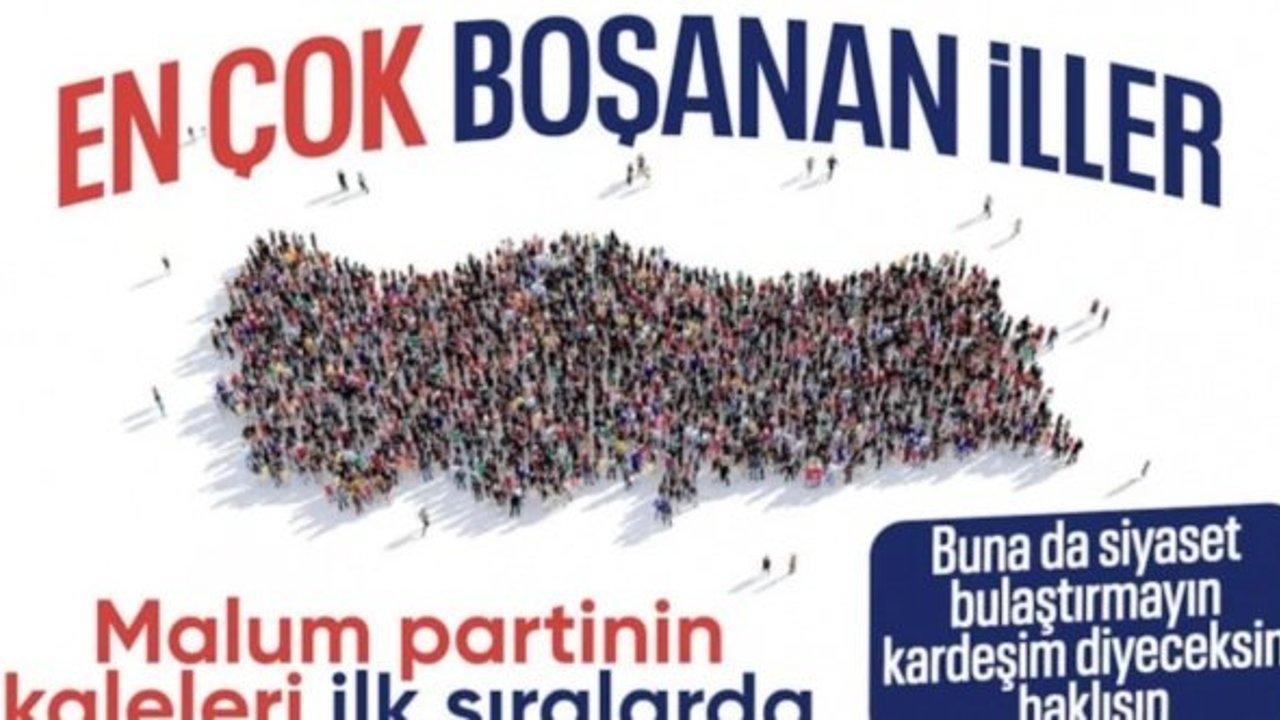 TÜİK verileri: Boşanma oranı en yüksek şehir İzmir, en düşük Hakkari