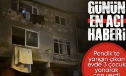 İstanbul Pendik'te yangın çıkan evde 3 çocuk öldü