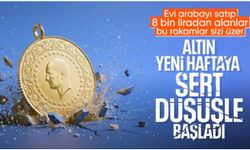 Ons ve gram altın yeni haftaya düşüşle başladı