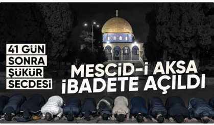 Mescid-i Aksa, 41 gün sonra ibadete açıldı: Gözyaşları sel oldu
