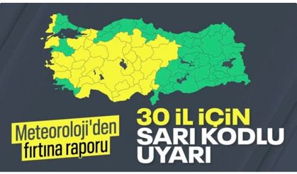 Yurtta hava durumu: 30 il için 'sarı' kodlu uyarı