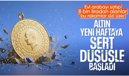Ons ve gram altın yeni haftaya düşüşle başladı