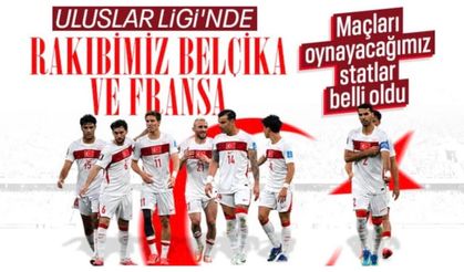 A Milli Takım'ın Belçika ve Fransa maçlarını oynayacağı statlar açıklandı