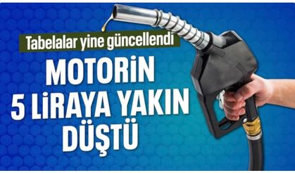 Motorine 4,90 lira indirim geldi: Pompa fiyatları yine değişti