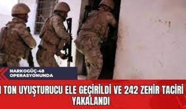 1 ton uyuşturucu ele geçti