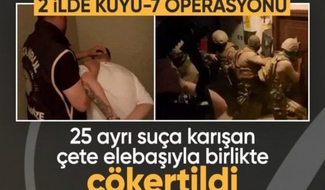2 ilde KUYU-7 operasyonu: 33 şüpheli gözaltında
