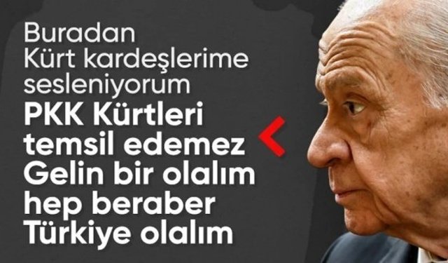 Devlet Bahçeli: PKK Kürtleri temsil edemez