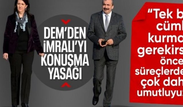 DEM Parti'den İmralı açıklaması: Önceki süreçlerden çok daha umutluyuz