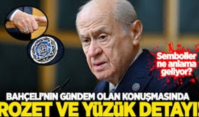 Devlet Bahçeli'nin grup toplantısında dikkat çeken yüzük ve rozeti