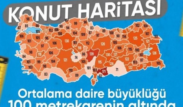 Türkiye genelinde yapılan dairelerin ölçüleri küçüldü