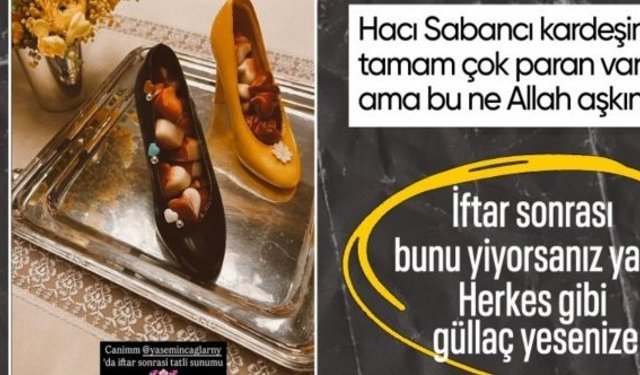 Nazlı Sabancı'nın 'ayakkabı sunumlu tatlı' paylaşımı çok konuşuldu