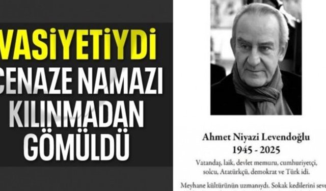 Oyuncu Ahmet Levendoğlu son yolculuğuna uğurlandı