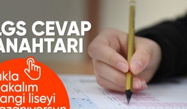 LGS soru-cevap anahtarı erişimde