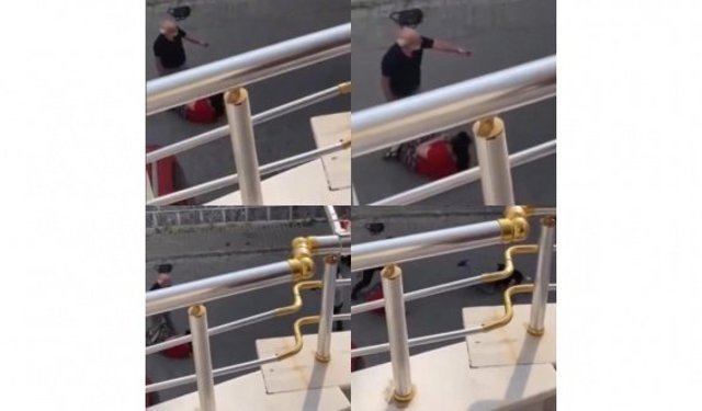 Sokakta Dehşet! Eşini Bıçakla Rehin Aldı