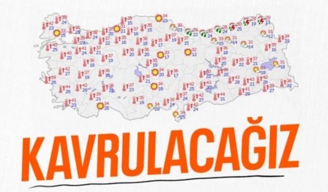 Kavrulacağız: Gölgede bile 45 derece olacak