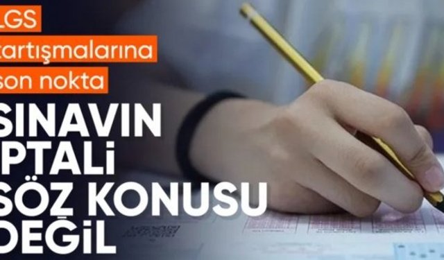 Milli Eğitim Bakanı Yusuf Tekin: LGS'nin iptali söz konusu değil